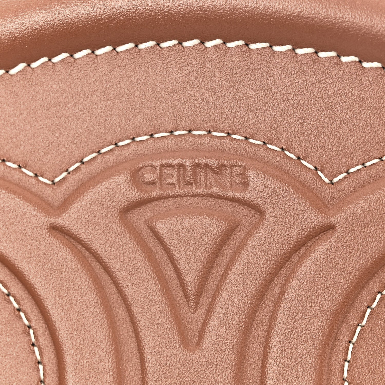 Celine Smooth Calfskin Cuir Small Triomphe Oval Crossbody Purse Tan 7 of 11