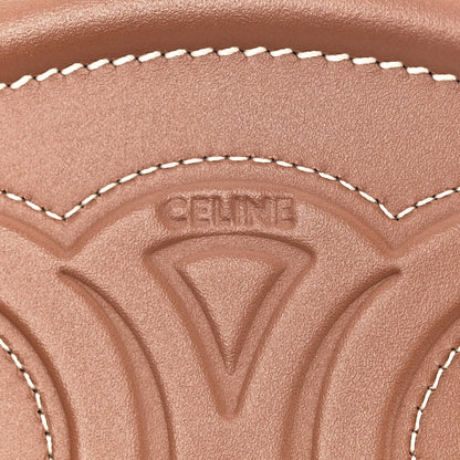 Celine Smooth Calfskin Cuir Small Triomphe Oval Crossbody Purse Tan 7 of 11
