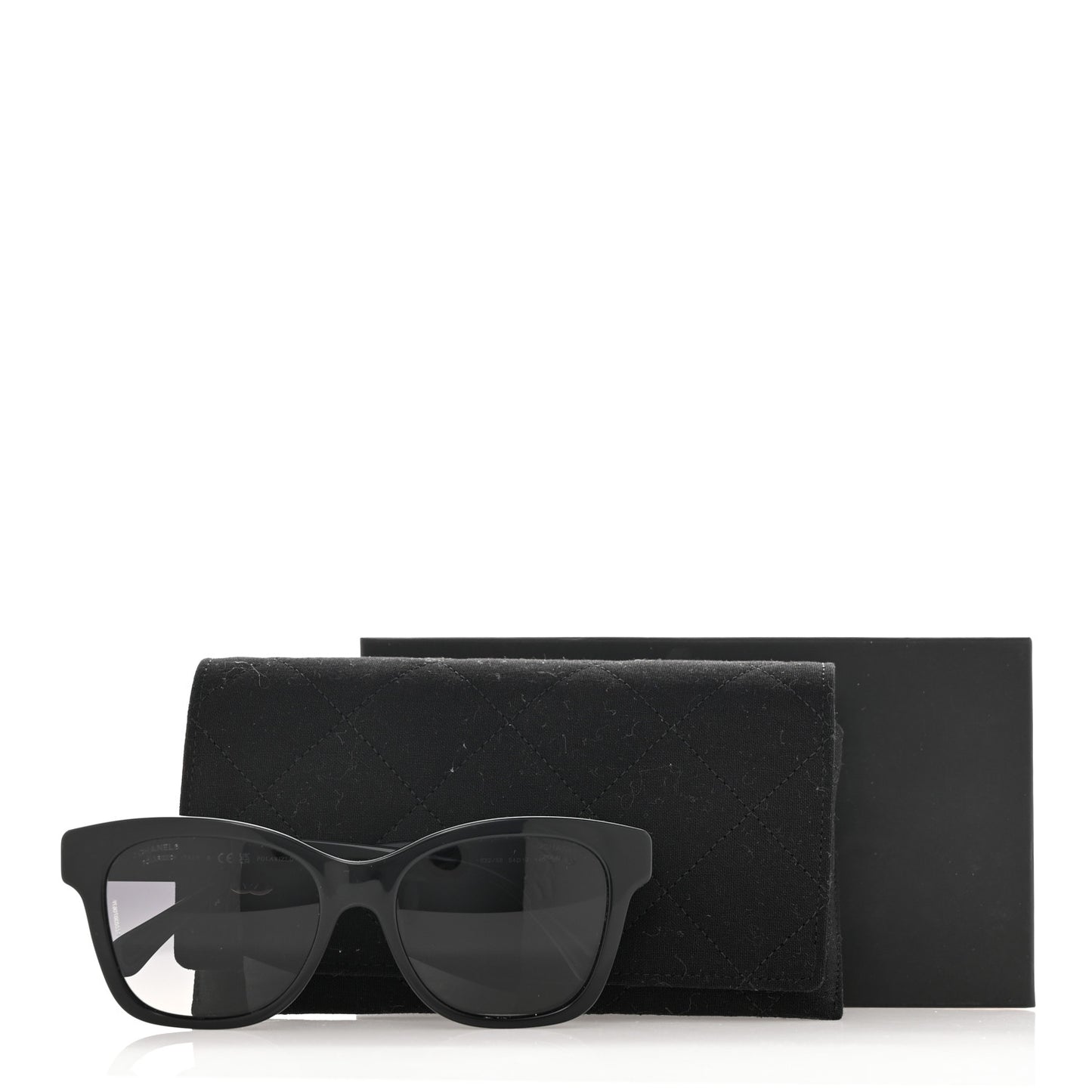 Acetate Polarized Pearl CC Square Sunglasses 5482-H-A Black