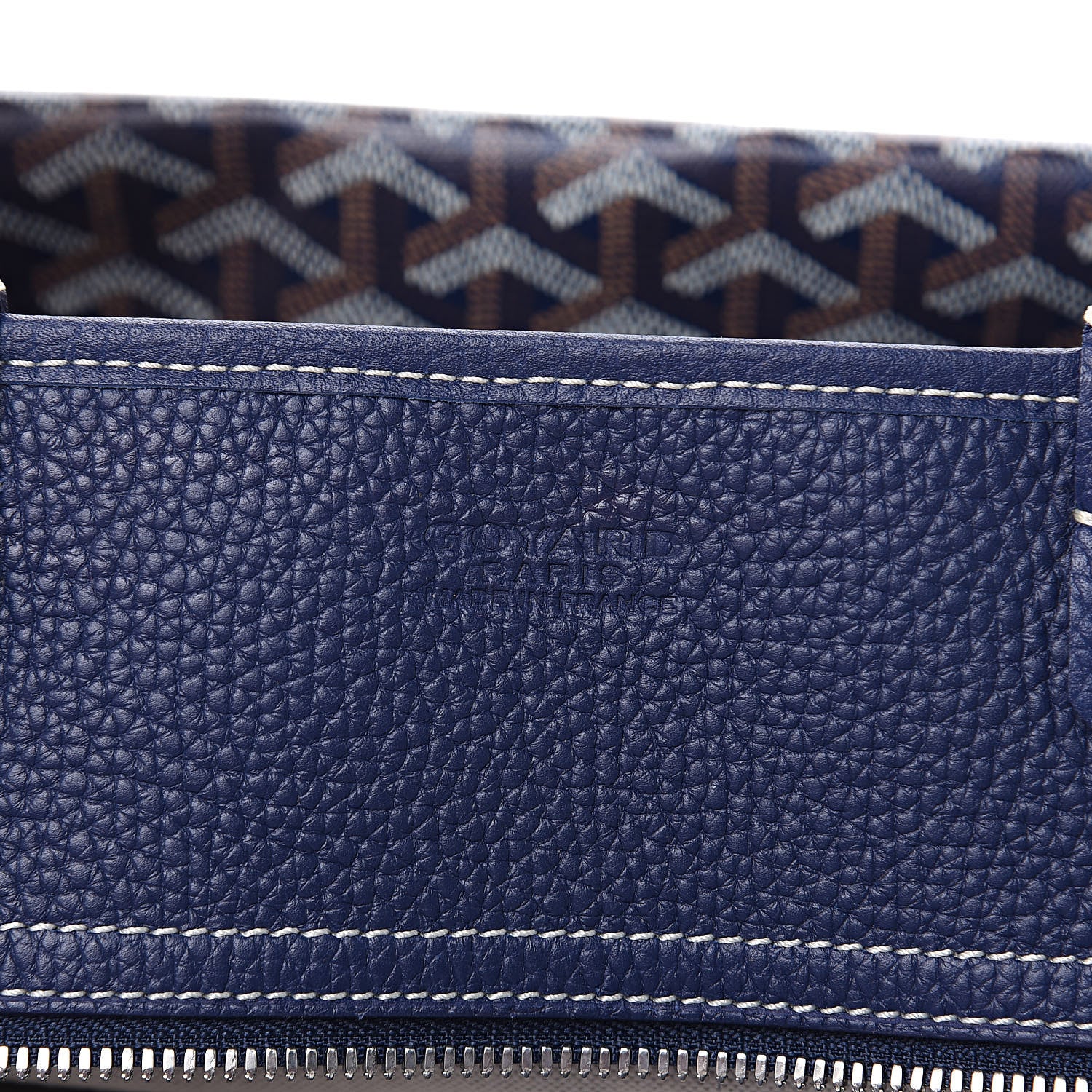 Goyard Goyardine Sac Hardy Pet Carrier PM Navy 7 of 9