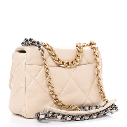 Chanel Goatskin Quilted Medium 19 Flap Beige 2 of 10