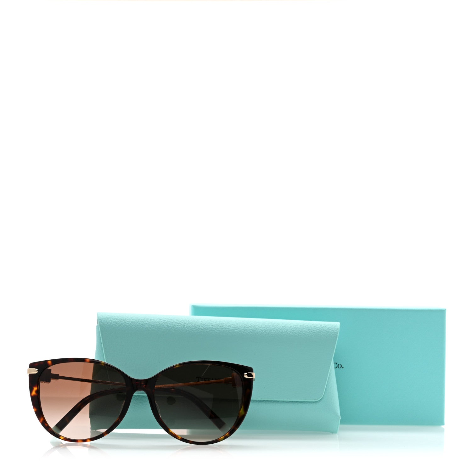 Tiffany Acetate Metal Mother of Pearl T Wire Sunglasses TF4178-F Havana Brown 8 of 8