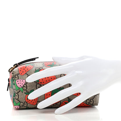 Gucci GG Supreme Monogram Strawberry Cosmetic Case 2 of 7