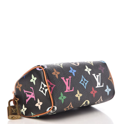 Louis Vuitton Monogram Multicolor Mini Sac HL Speedy Black 3 of 6