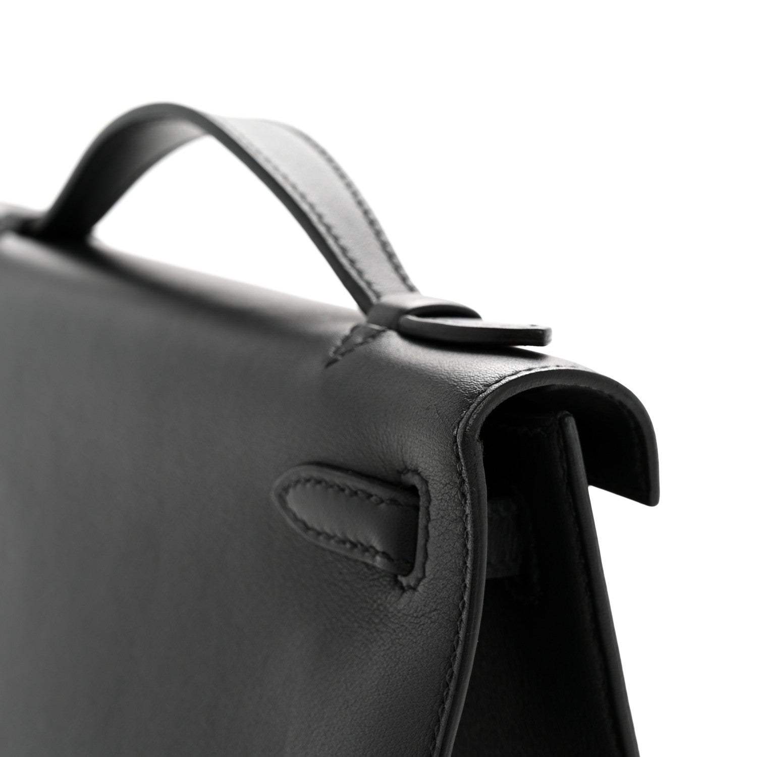 Hermes Swift Kelly Pochette Clutch Black 12 of 13