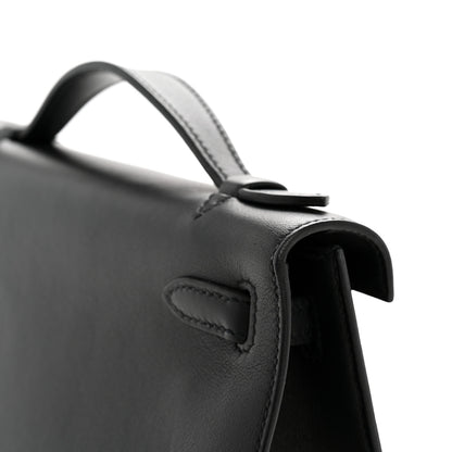 Hermes Swift Kelly Pochette Clutch Black 12 of 13