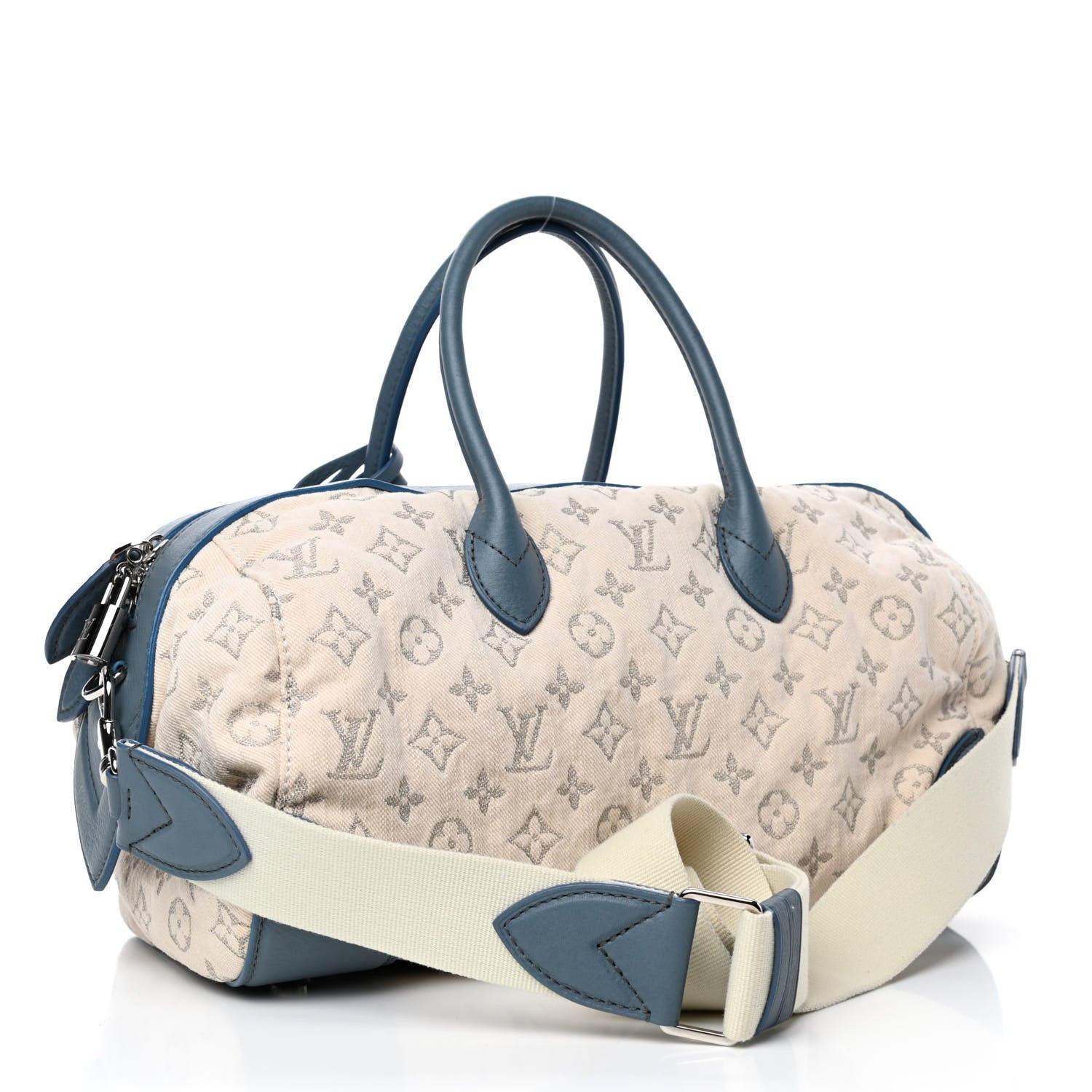 Louis Vuitton Denim Speedy Round GM Blue 2 of 4