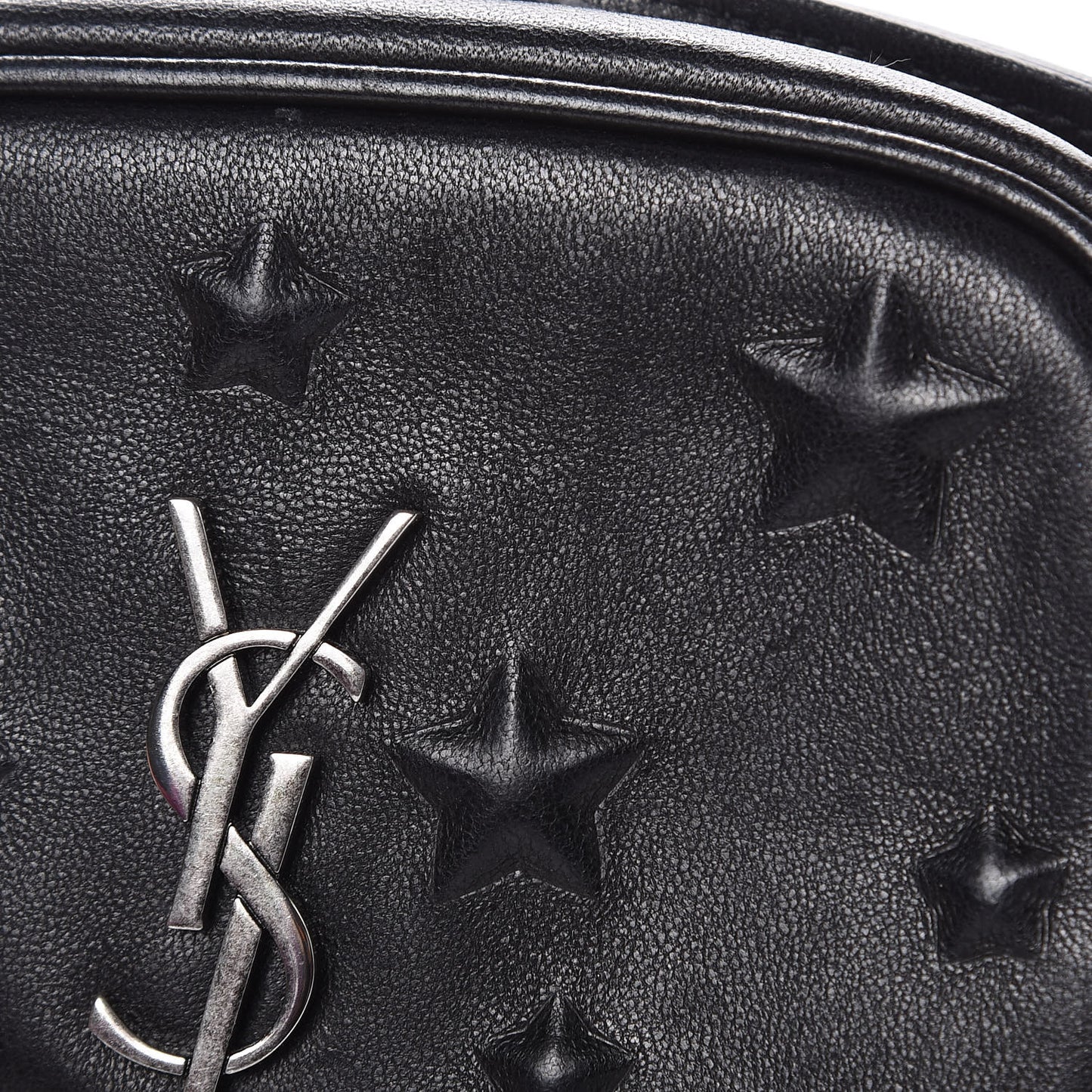 Nappa Embossed Star Monogram Blogger Bag Black