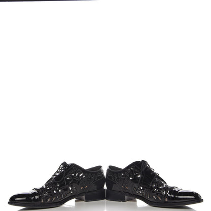 Valentino Garavani Patent Cut Out Oxfords 39 Black 5 of 14