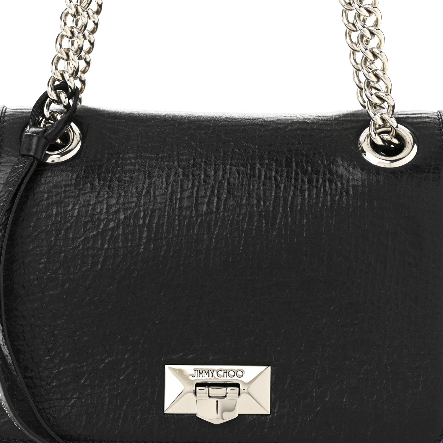 Jimmy Choo Soft Vintage Goatskin Helia Top Handle Bag Black 7 of 9