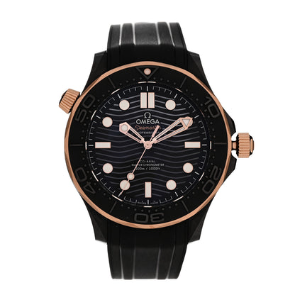 Omega Ceramic 18K Sedna Gold Rubber 43.5mm Seamaster Diver 300M Co-Axial Master Automatic Watch Black 210.62.44.20.01.001 1 of 5