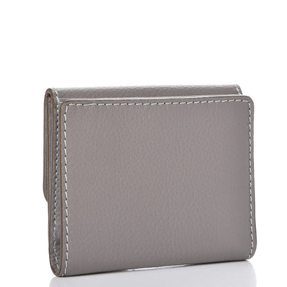 Chloe Grained Calfskin Marcie Square Wallet Cashmere Grey 3 of 9