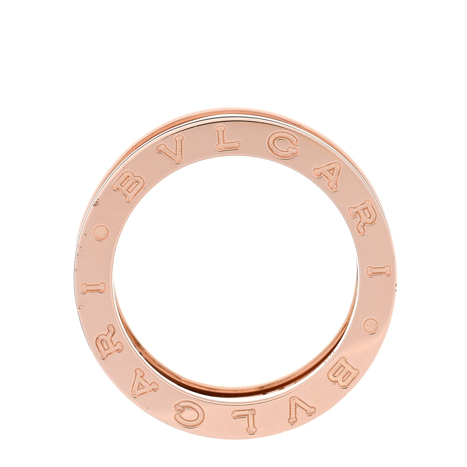 Bulgari 18K Rose Gold Diamond Pave B.Zero1 Legend Ring 52 6 5 of 6