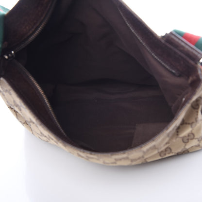 Gucci Monogram Web Medium Double Pocket Messenger Bag Dark Brown 5 of 15