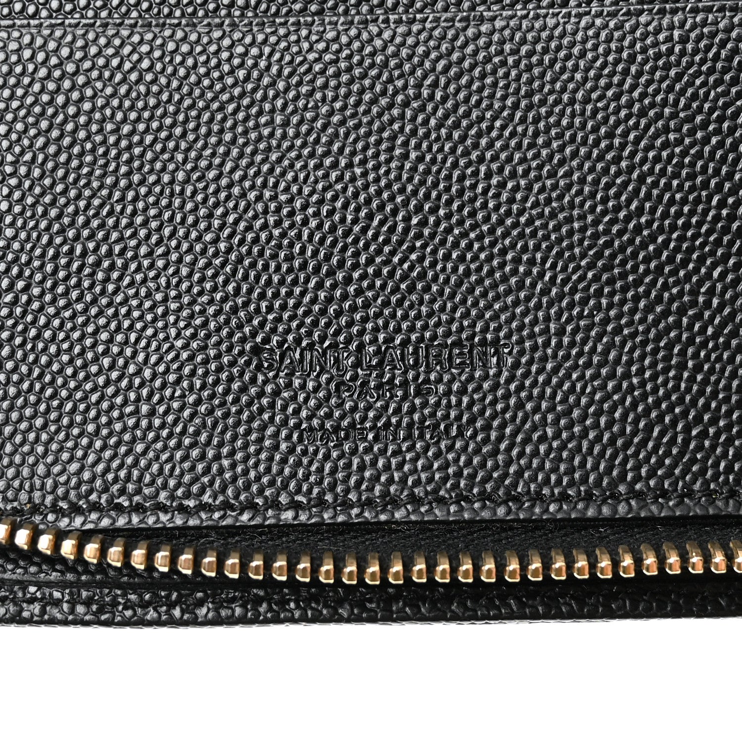 Saint Laurent Grain De Poudre Zip Around Travel Wallet Black 6 of 7