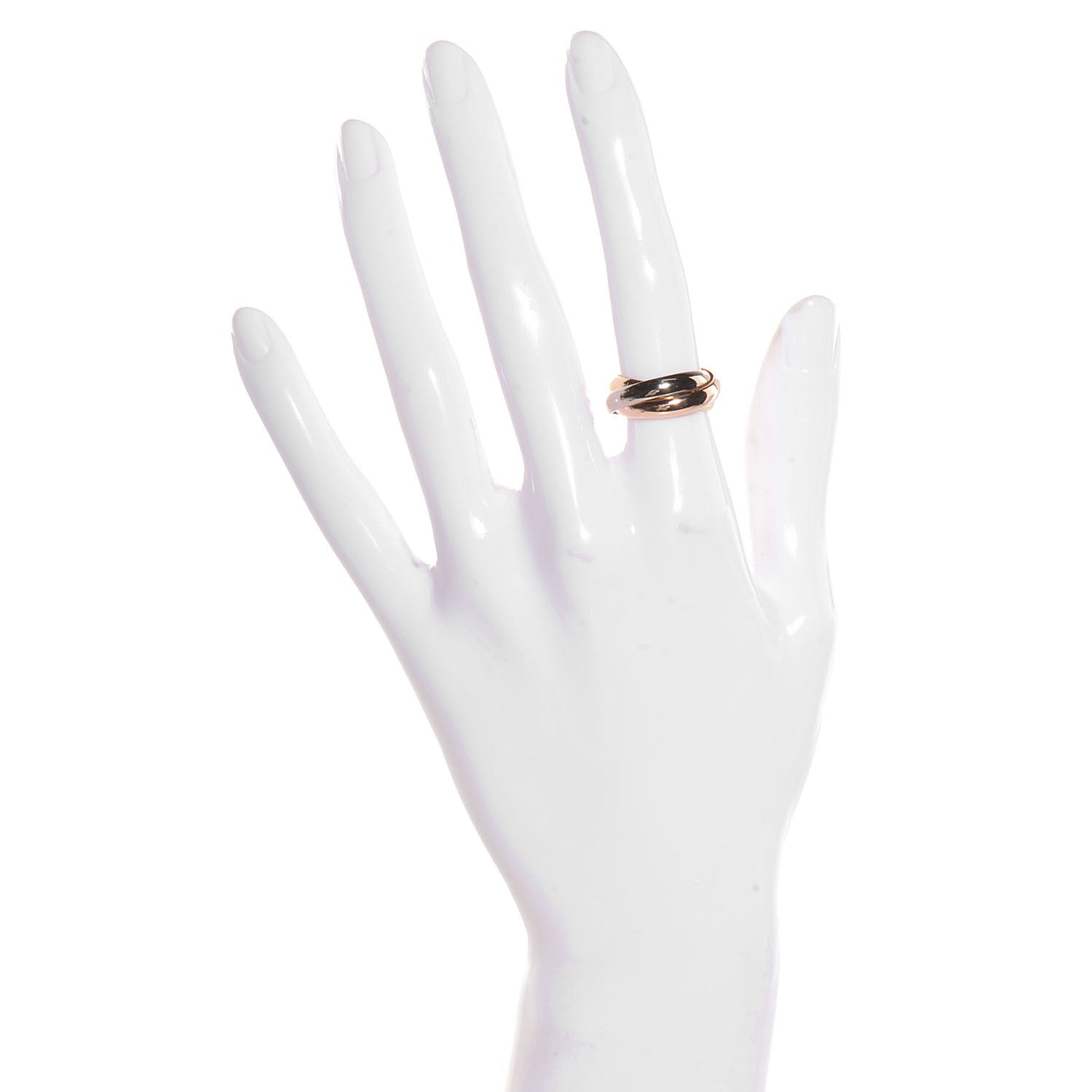 Cartier 18K Pink White Yellow Gold Trinity Ring 50 US 5.25 2 of 5