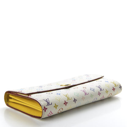 Louis Vuitton Monogram Multicolor Sarah Wallet White Citron 4 of 13