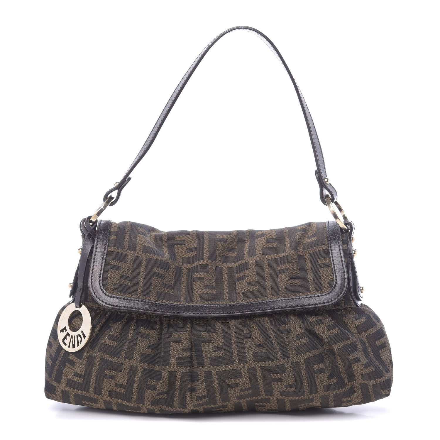 Fendi Zucca Small Chef Shoulder Bag Tobacco 1 of 10