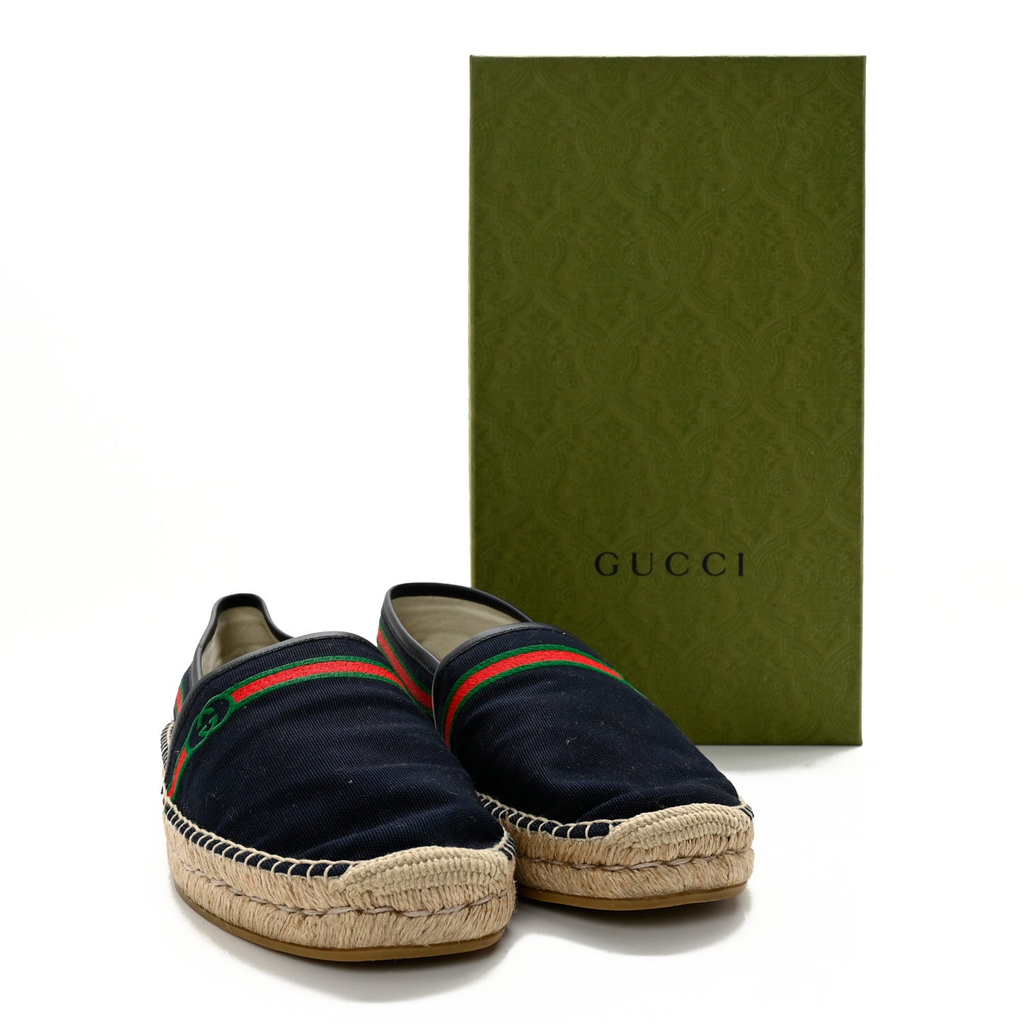 Terry Cloth Mens GG Monogram Espadrilles 9 Blue Red