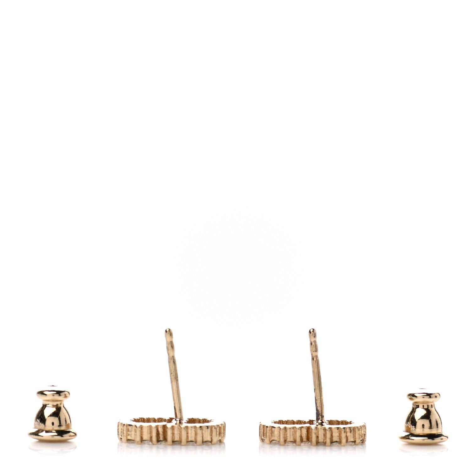 Christian Dior Crystal Clair D Lune Earrings Gold 3 of 4