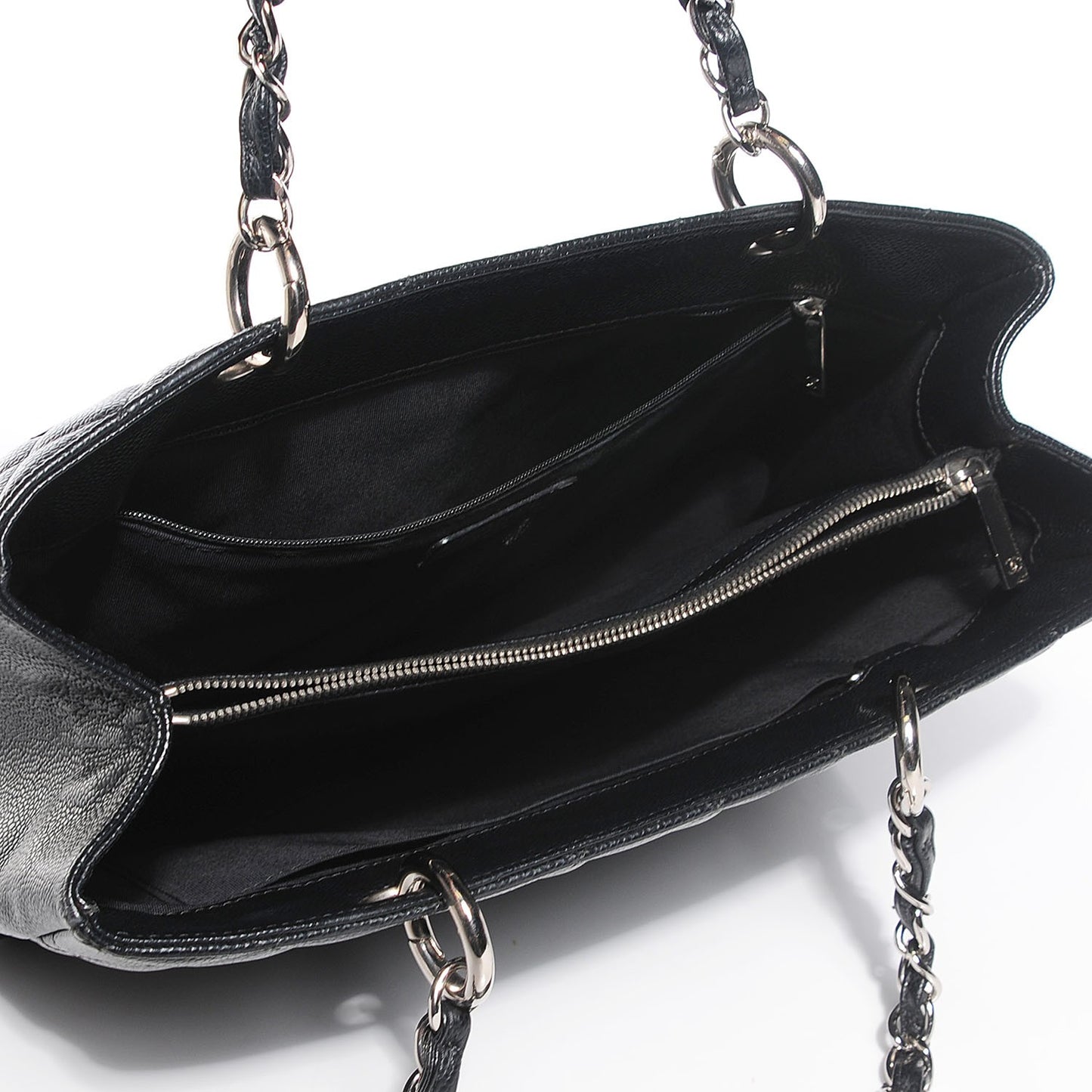 Caviar Quilted Grand Shopping Tote GST Black