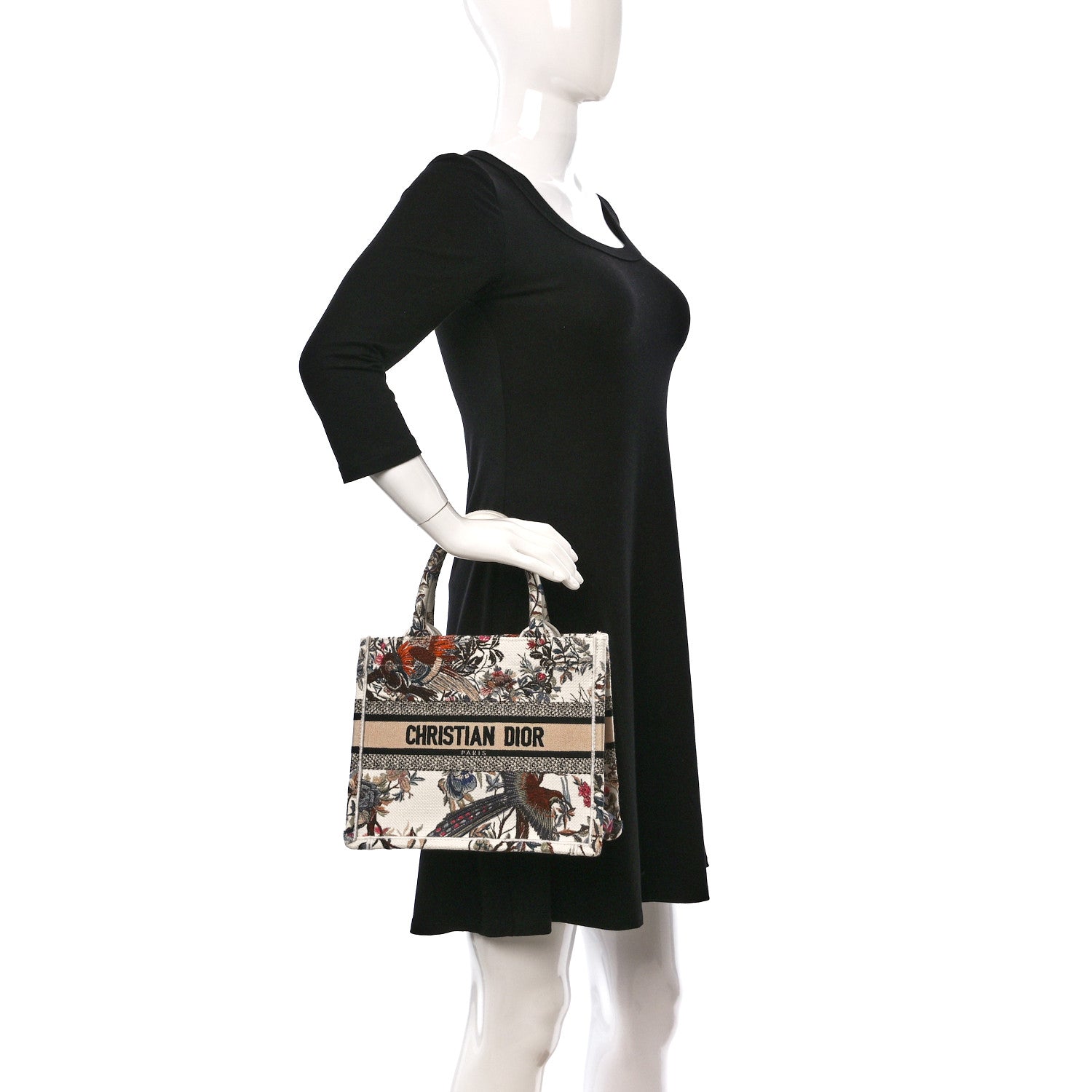 Christian Dior Canvas Jardin Botanique Embroidered Small Book Tote Multicolor 2 of 8
