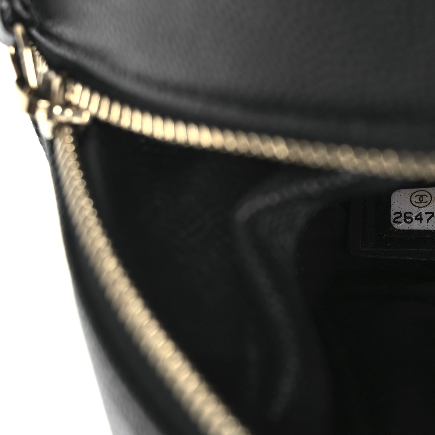 Caviar Quilted Medium Curvy Pouch Cosmetic Case Black