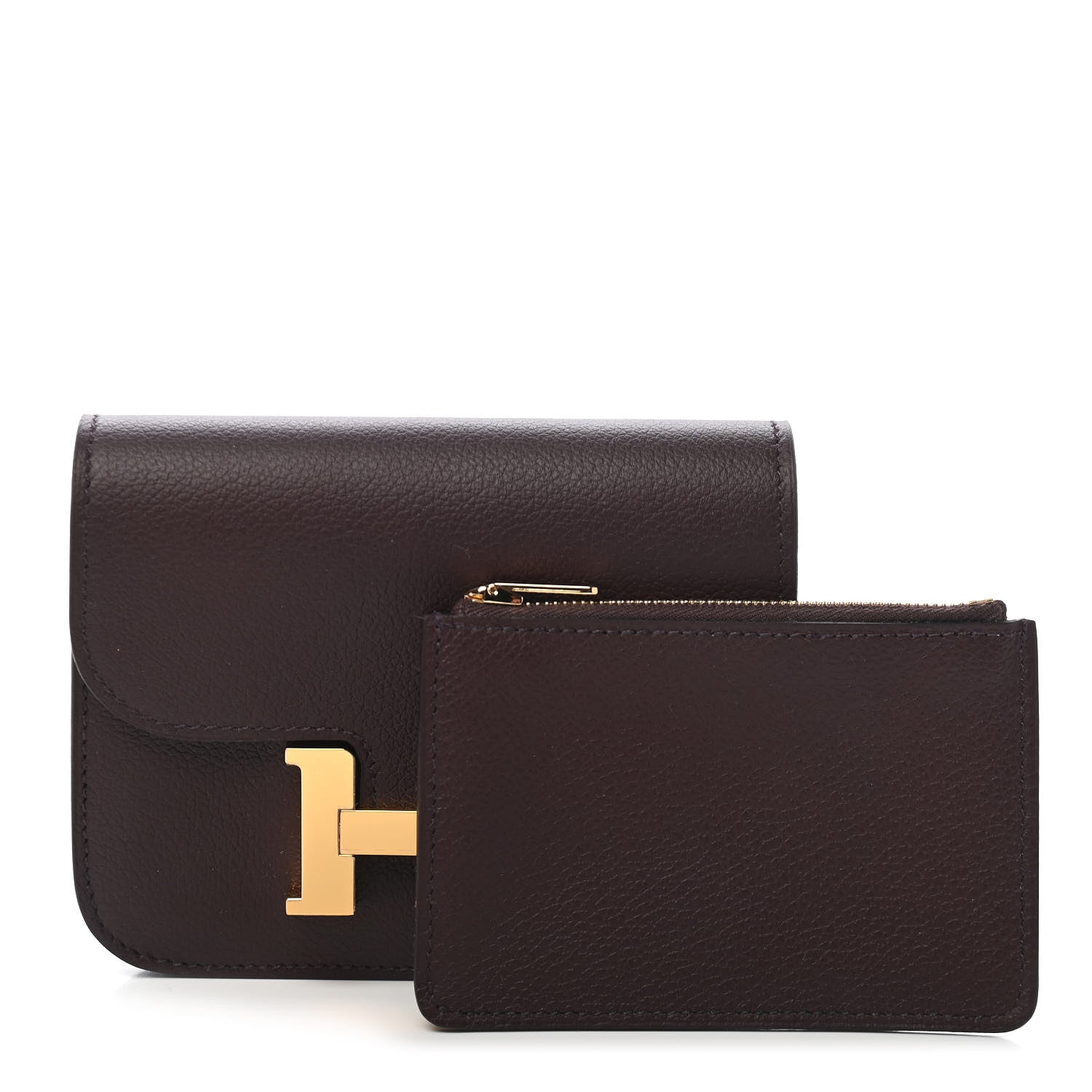 Hermes Evercolor Constance Slim Wallet Rouge Sellier 1 of 7