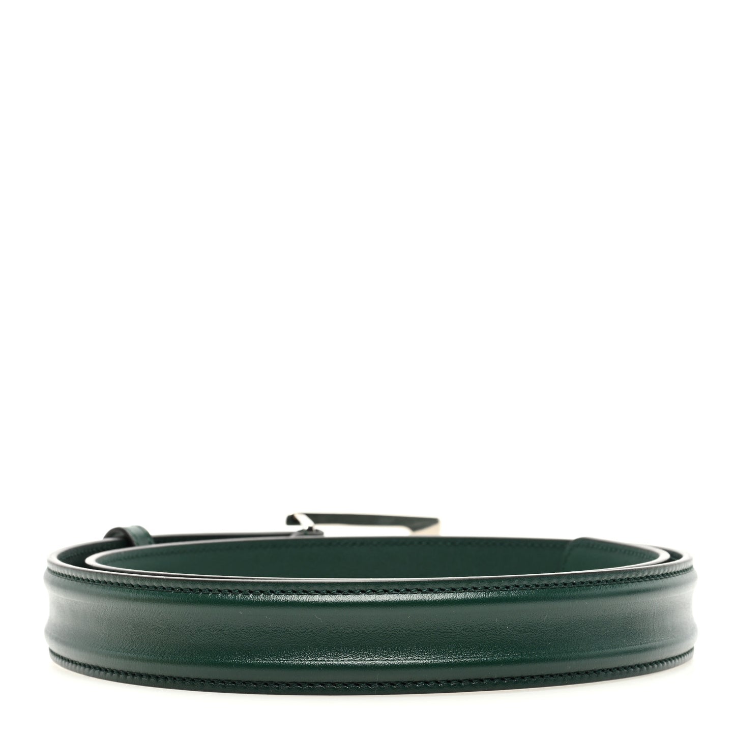 Ciny Lux Calfskin G Cube Memorable 25mm Belt 95 38 Vintage Green