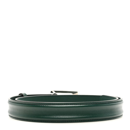 Gucci Ciny Lux Calfskin G Cube Memorable 25mm Belt 95 38 Vintage Green 2 of 5