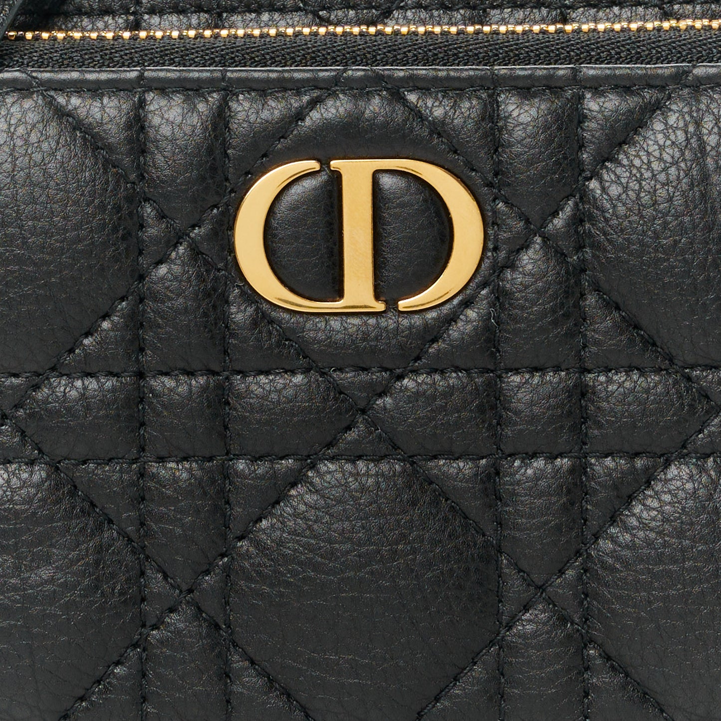 Supple Calfskin Caro Double Pouch Black