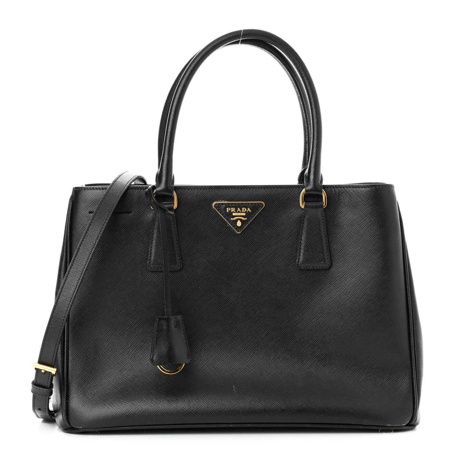 Prada Saffiano Lux Medium Tote Black 1 of 13