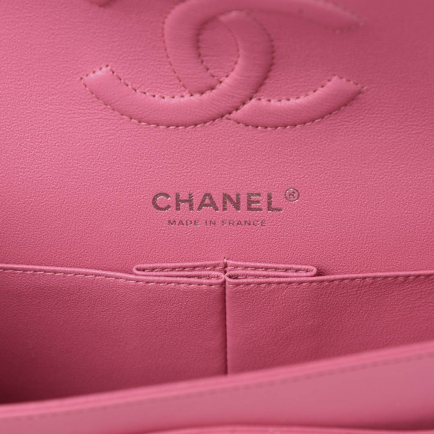 Lambskin Quilted Medium Double Flap Pink