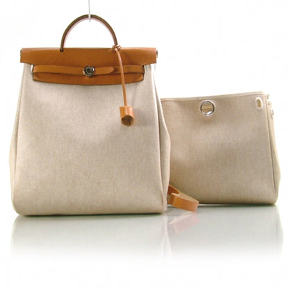 Hermes Toile HERBAG Oatmeal 1 of 11