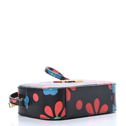 Saint Laurent Calfskin Floral Print Small Classic Monogram Camera Bag Black 4 of 11