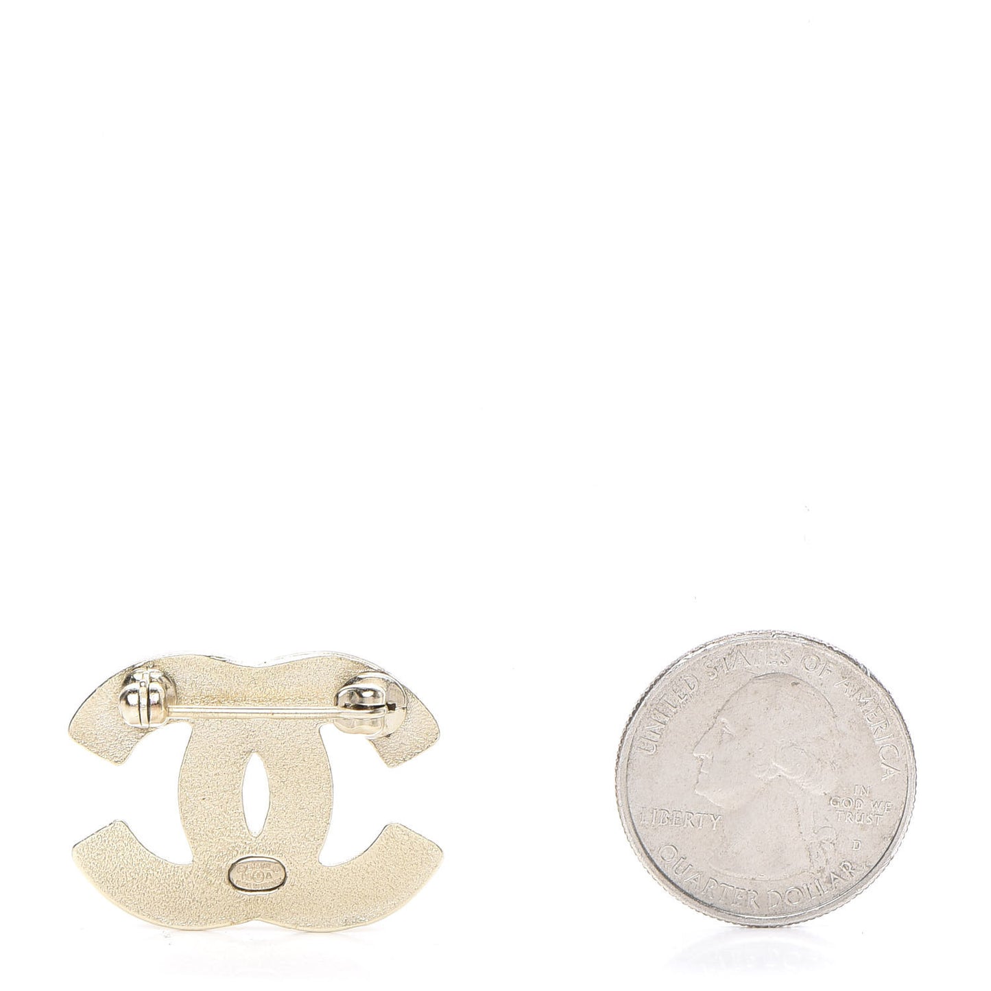Pearl CC Brooch Gold