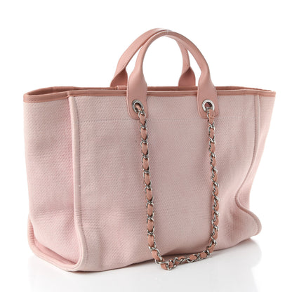 Chanel Canvas Medium Deauville Tote Light Pink 4 of 11