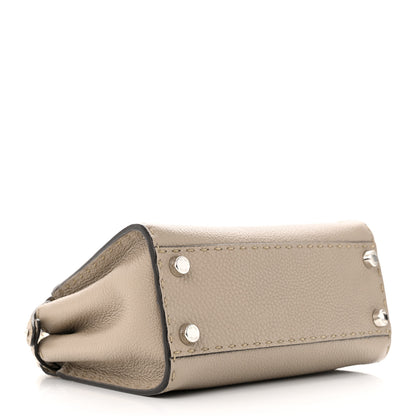 Fendi Cuoio Romano Snakeskin Selleria Mini Peekaboo Iconic Satchel Corda White 4 of 12