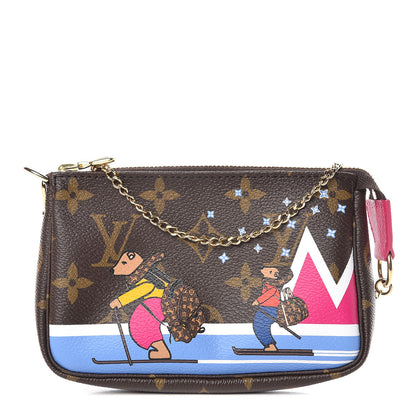 Louis Vuitton Monogram 2018 Christmas Animation Mini Bears Pochette Accessories 1 of 11