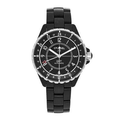 Chanel Stainless Steel Matte Ceramic 41mm J12 GMT Automatic Watch Black 1 of 4