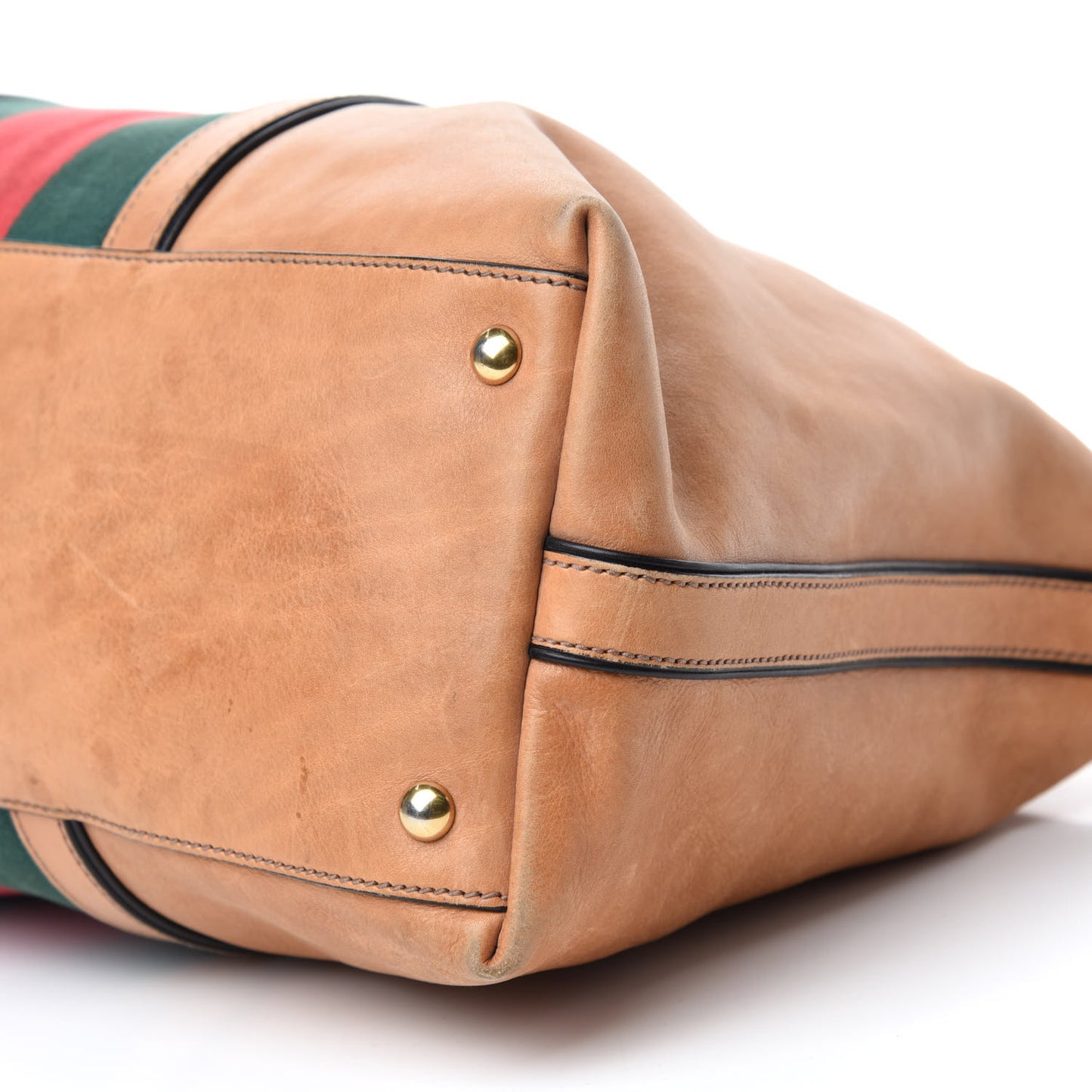 Calfskin Web Medium Rania Top Handle Bag Khaki