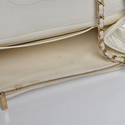 Chanel Calfskin Stitched Thin City Flap White 10 of 18
