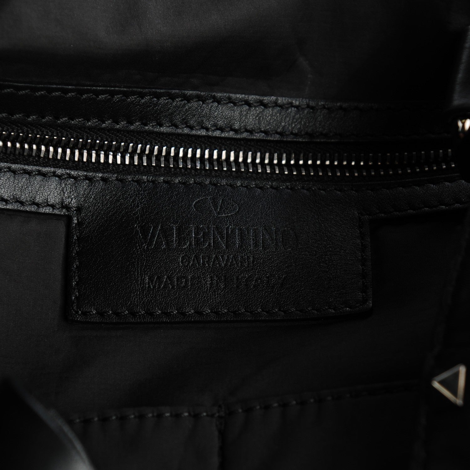 Valentino Garavani Nylon Rockstud Vertical Tote Black 6 of 8