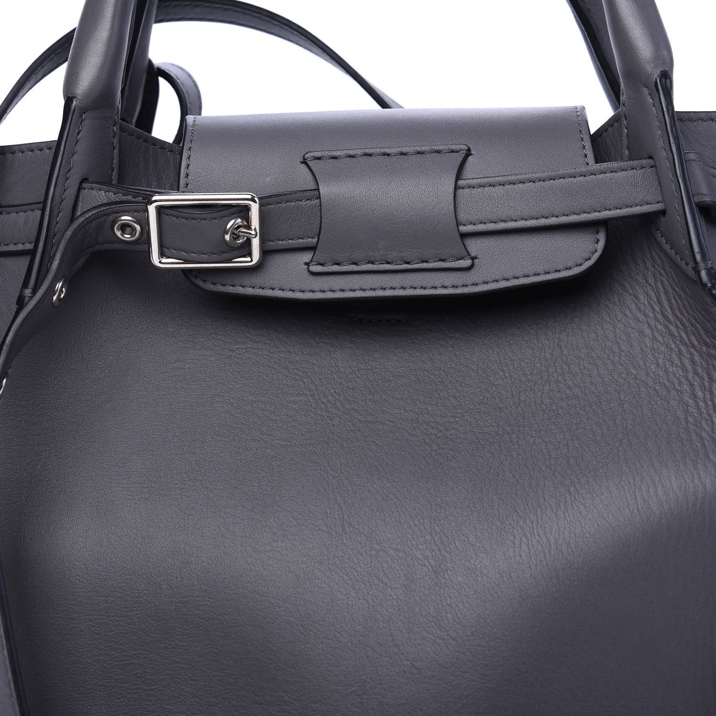 Supple Calfskin Small Big Bag Medium Grey