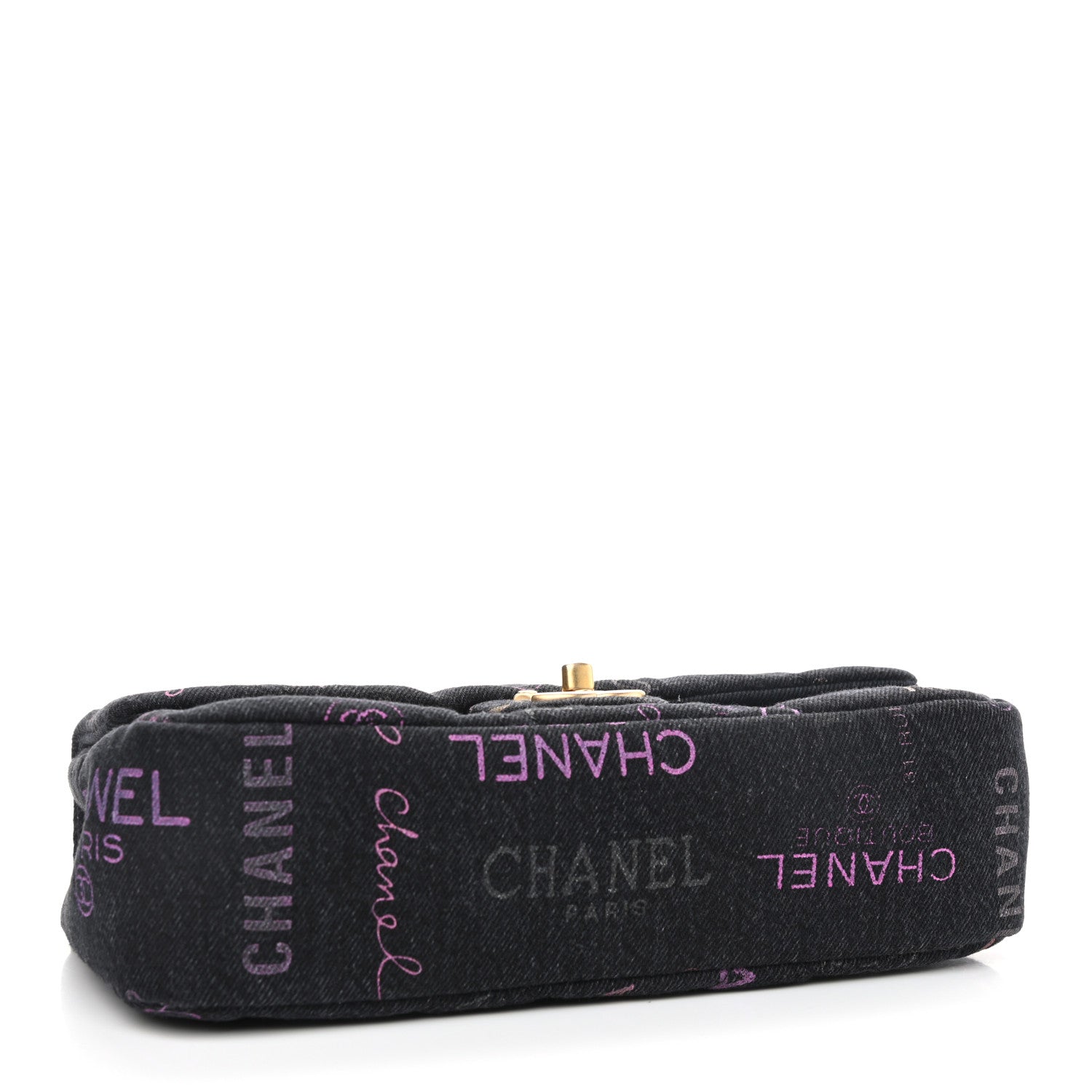 Chanel Denim Quilted Denim Mood Large Flap Black Multicolor 7 of 11