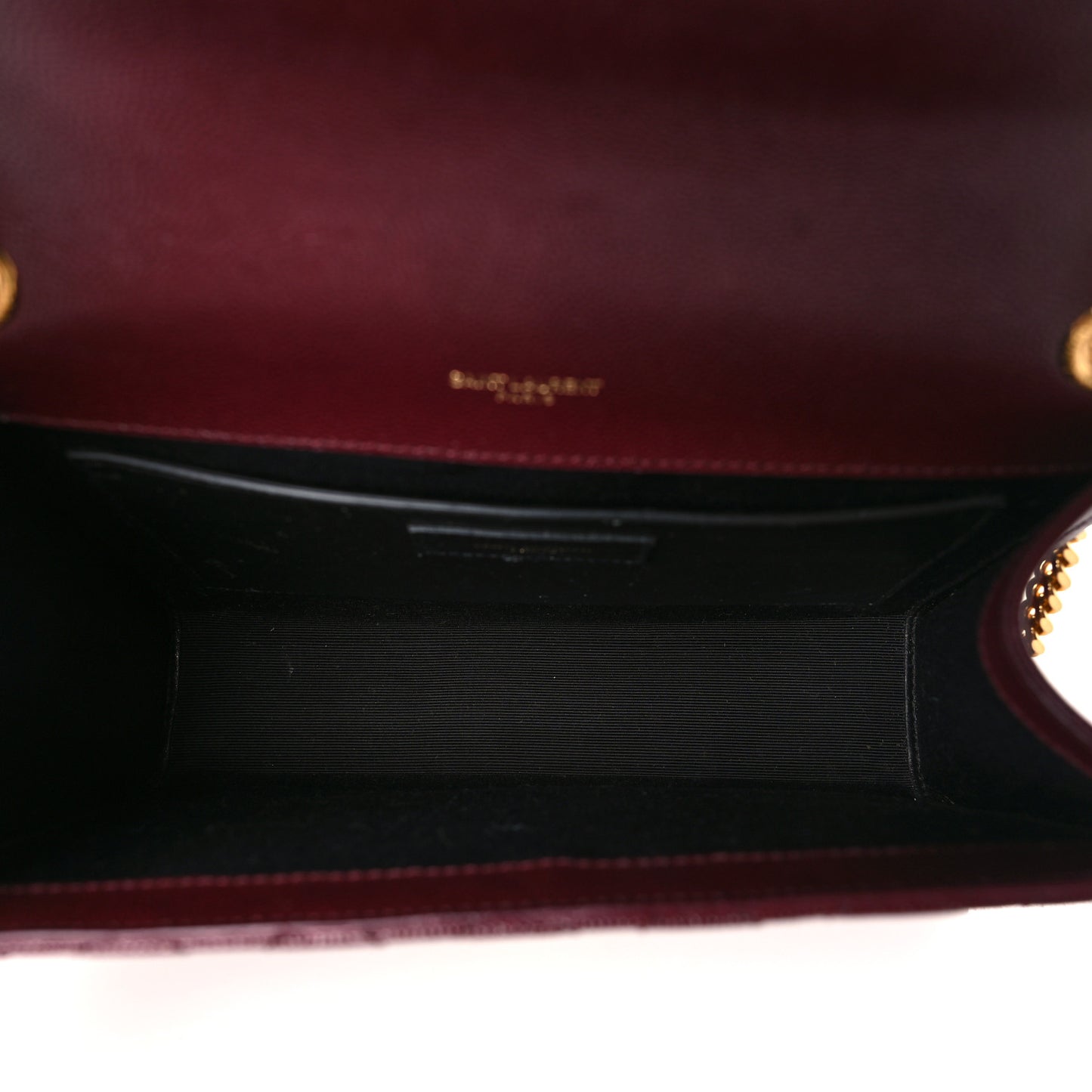 Grain De Poudre Textured Mixed Matelasse Medium Triquilt Monogram Satchel Rouge Legion