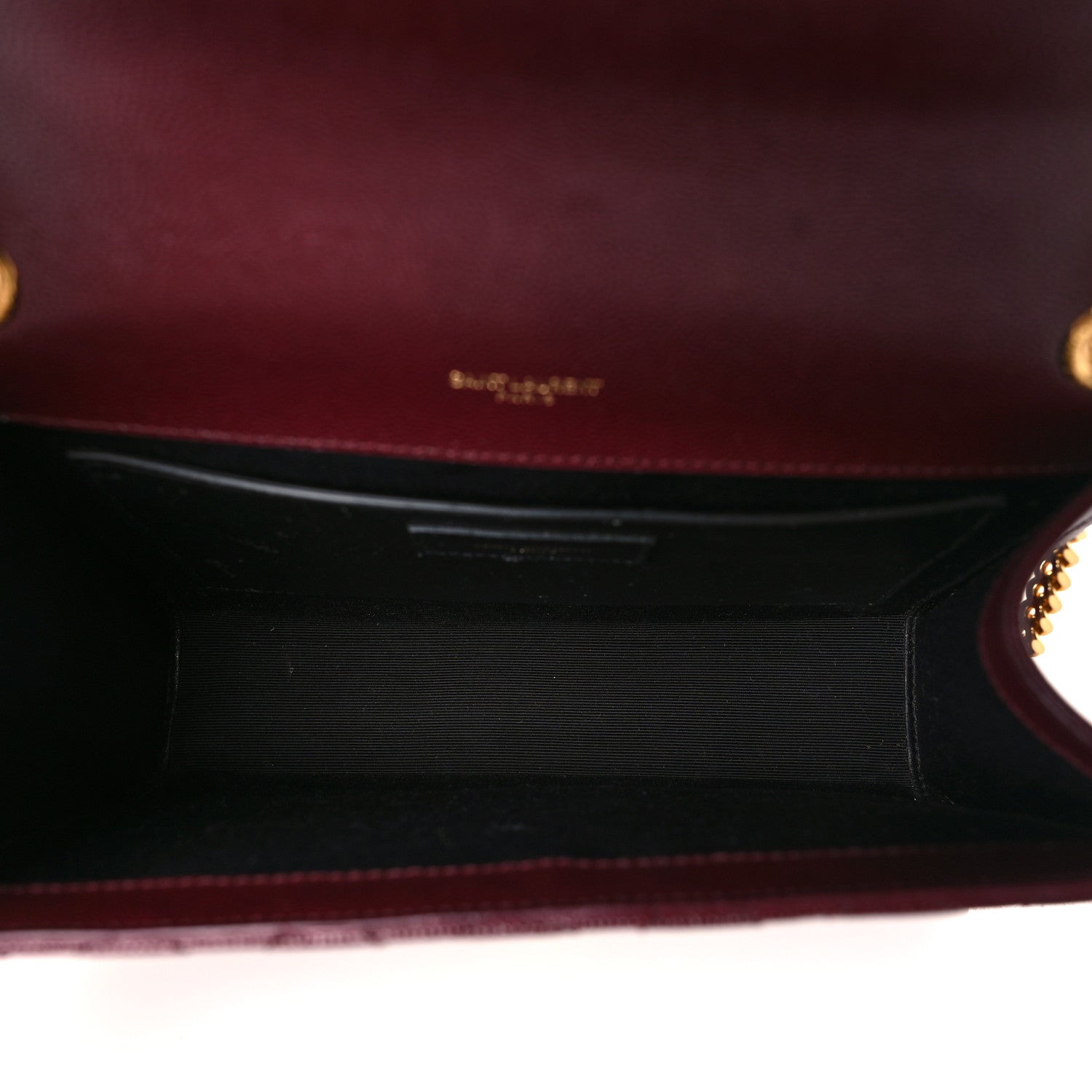 Saint Laurent Grain De Poudre Textured Mixed Matelasse Medium Triquilt Monogram Satchel Rouge Legion 6 of 11