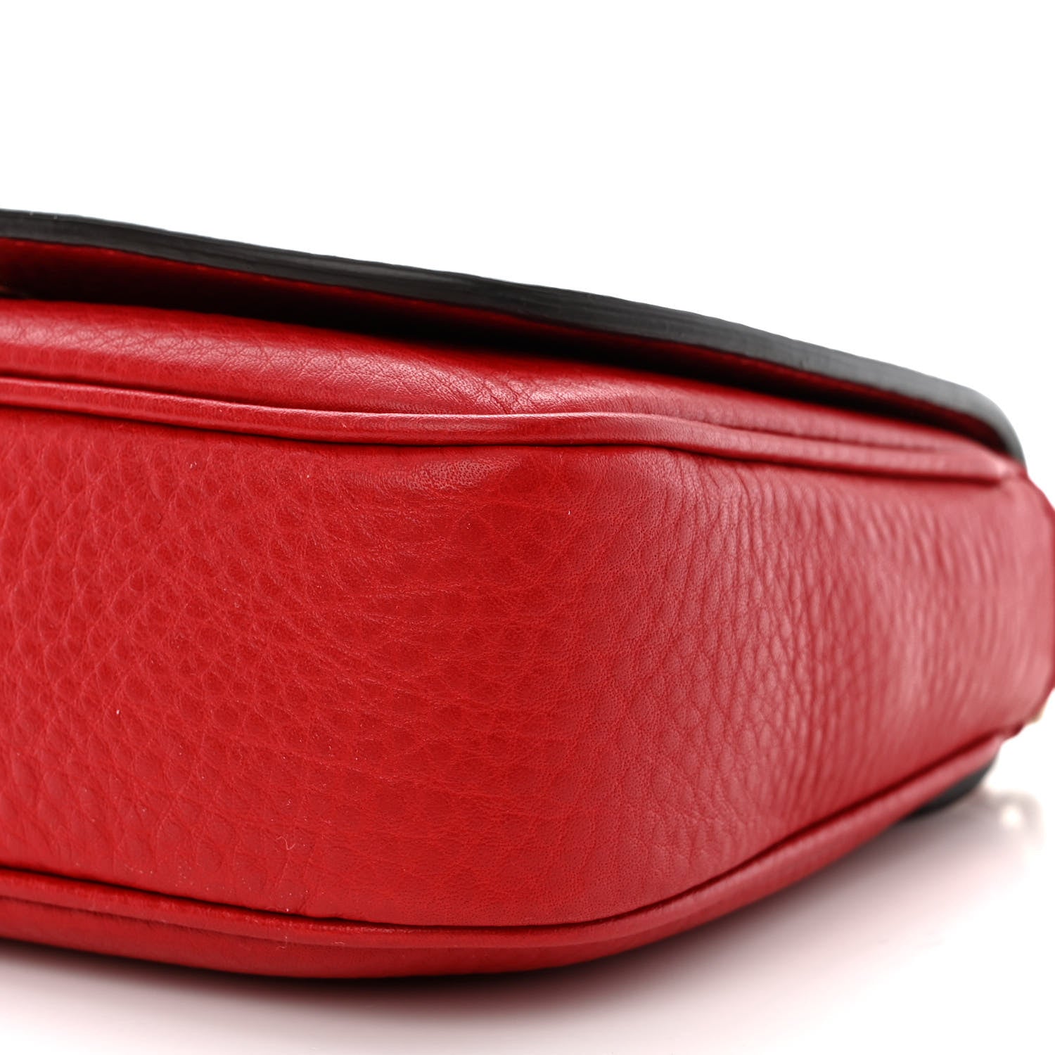 Gucci Pebbled Calfskin Small Soho Flap Crossbody Red 10 of 10