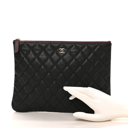 Chanel Caviar Quilted Medium Cosmetic Case Black 2 of 8