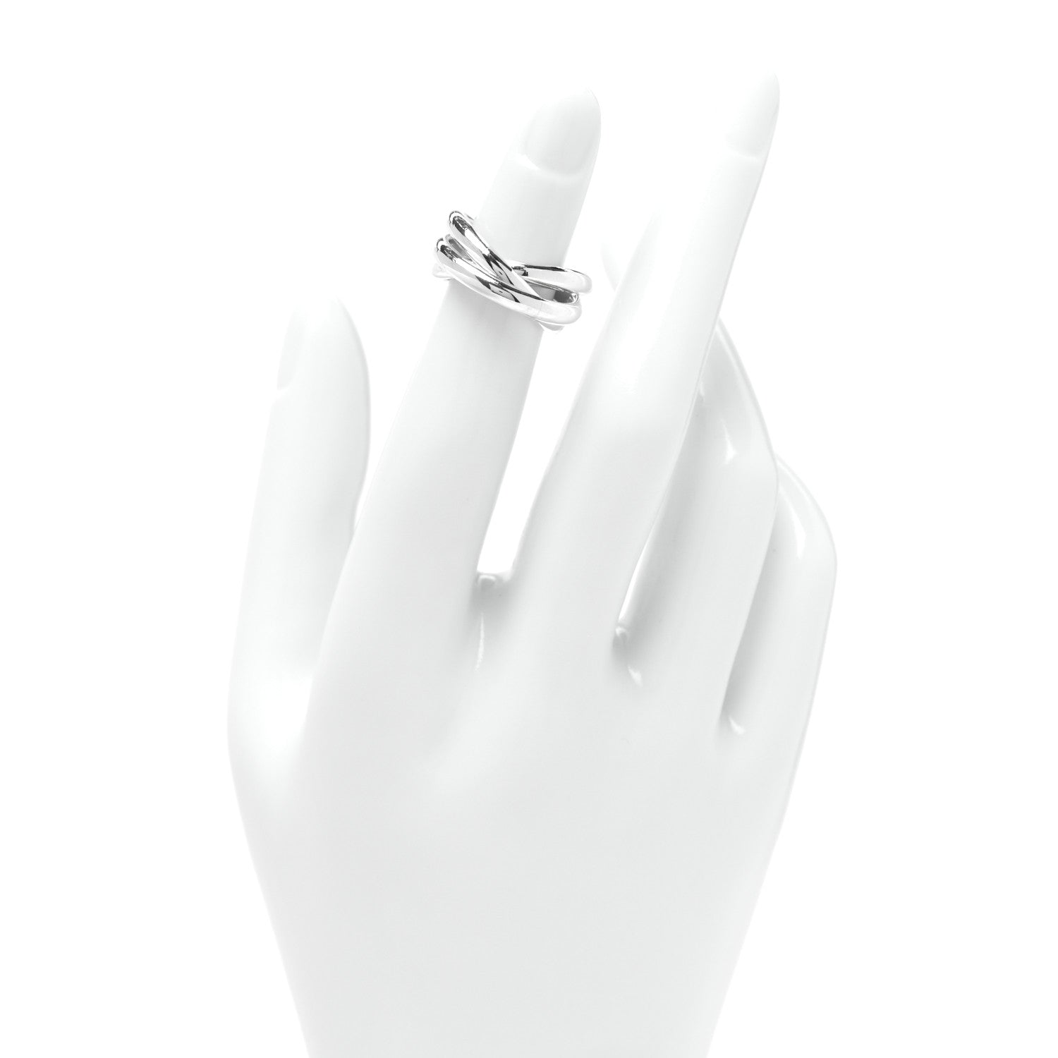 Tiffany Sterling Silver Interlocking Ring 49 5 2 of 4